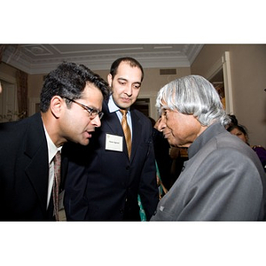 Vamsi Mootha speaking to Dr. A. P. J. Abdul Kalam at a small party