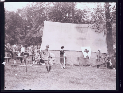 Charles Lindbergh at a Red Cross tent, Boston, Mass., July 1927