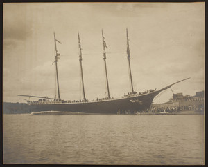 Launching of four-masted ship