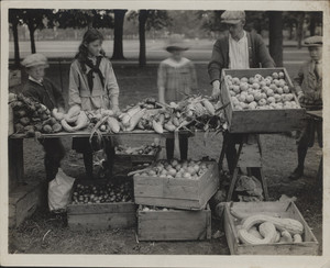 Produce stand, public market, Salem Common, Salem, Mass., undated