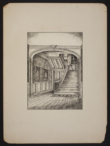 Early New England Interiors. [Lord House staircase.]