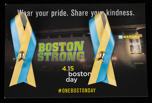 Ribbon pins, wear your pride, share your kindness, Boston Strong, Boston, Mass.