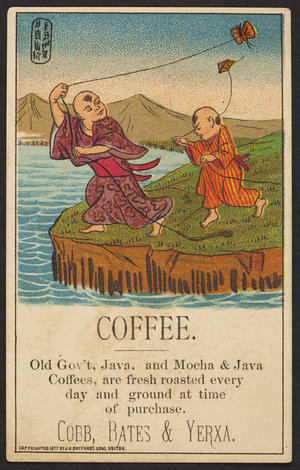 Trade card for Cobb, Bates & Yerxa, coffee, Chauncy Street, Boston, Mass., 1877