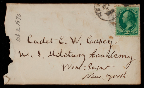 General Silas Casey to Edward Wanton Casey, Florida Casey to Edward Wanton Casey, October 2, 1870