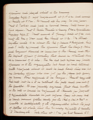 Thomas Lincoln Casey Diary, June-December 1888, 062, afternoon and played whist in the evening