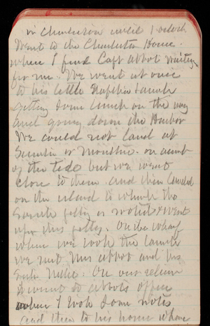 Thomas Lincoln Casey Notebook, February 1889-April 1889, 57, in Charleston until 1 oclock
