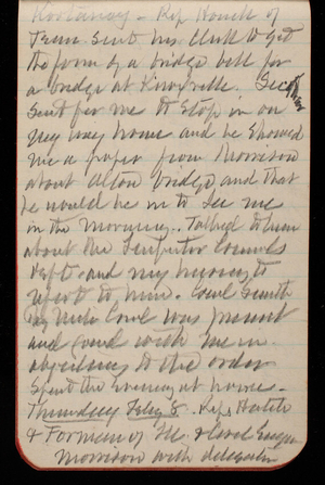 Thomas Lincoln Casey Notebook, November 1893-February 1894, 94, [illegible] Rep Houck of Tenn