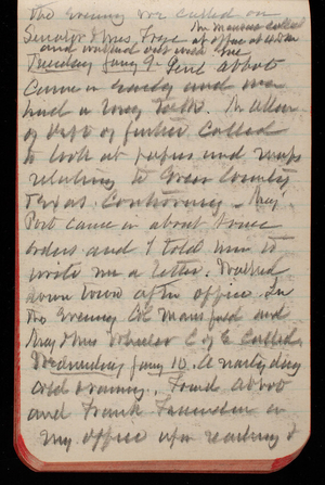Thomas Lincoln Casey Notebook, November 1893-February 1894, 52, the evening we called on