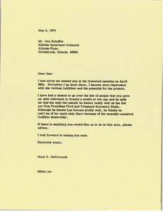 Letter from Mark H. McCormack to Don Schaffer