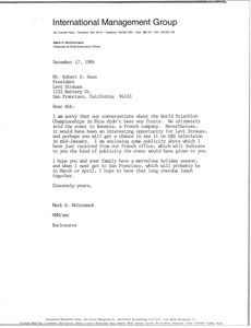 Letter from Mark H. McCormack to Gordon Forbes