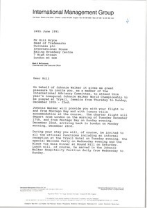 Letter from Mark H. McCormack to Bill Bryce