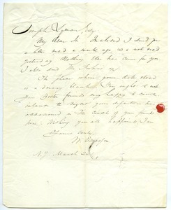 Letter from William Emerson to Joseph Lyman