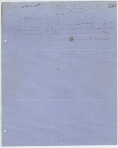 Letter from Elizur M. Leonard to Joseph Lyman