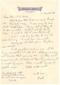 Letter from Herman B. Nash, Jr., to Herman B. Nash, Grace Nash, and Howard Nash