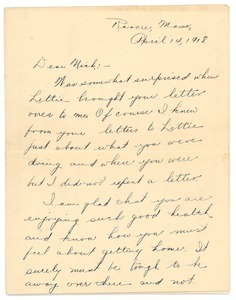 Letter from James Crane to Frank F. Newth