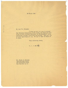 Letter from W. E. B. Du Bois to Nnodu J. Okongwu