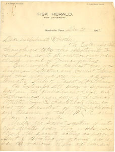Letter from Extempo Club to W. E. B. Du Bois