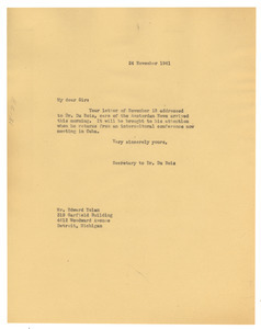 Letter from Ellen Irene Diggs to Edward Tolan