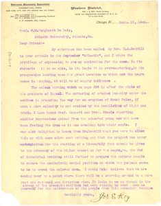 Letter from J. E. Roy to W. E. B. Du Bois