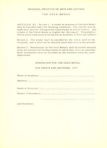 The gold medal for essays and criticism, 1955
