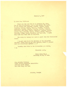 Letter from Ellen Irene Diggs to MaBelle Williams