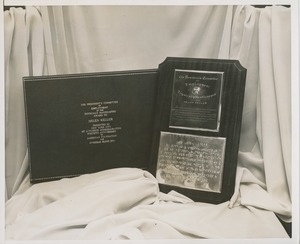 Helen Keller's employment of the handicapped award plaque