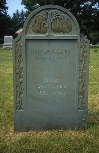 Tilton (New Hampshire) gravestone: Carr, Proctor and Susan