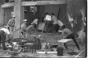 First floor consular office which took full impact of explotion at the U.S. Embassy; Saigon.