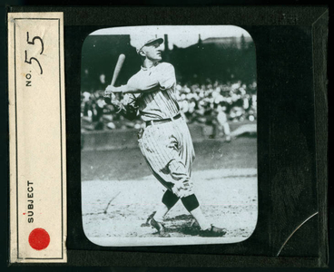 Leslie Mann Baseball Lantern Slide, No. 55