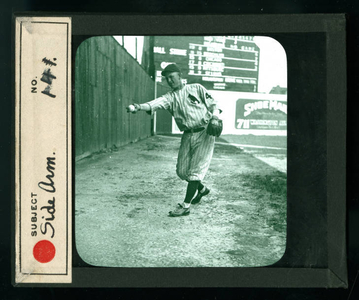 Leslie Mann Baseball Lantern Slide, No. 141