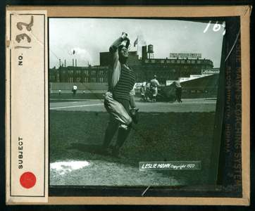 Leslie Mann Baseball Lantern Slide, No. 132