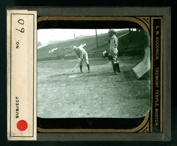 Leslie Mann Baseball Lantern Slide, No. 60