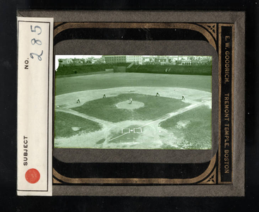 Leslie Mann Baseball Lantern Slide, No. 285