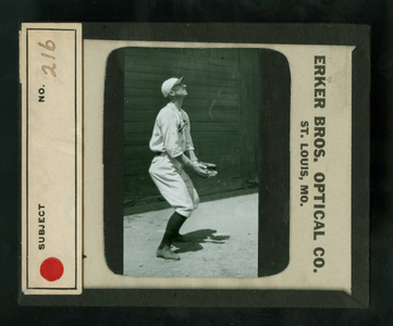 Leslie Mann Baseball Lantern Slide, No. 216