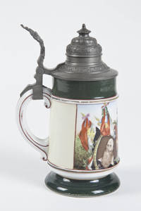 A ceramic stein with picture of Father Jahn