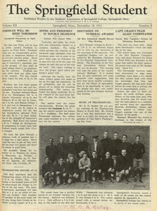 The Springfield Student (vol. 12, no. 9), November 18, 1921