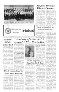 The Springfield Student (vol. 55, no. 09) December 1, 1967