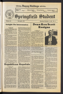 The Springfield Student (vol. 102, no. 11) Dec. 17, 1987