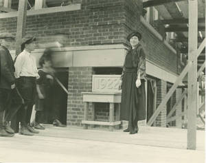 Mrs. Weiser at the Weiser Hall Cornerstone Laying Ceremony, 1922