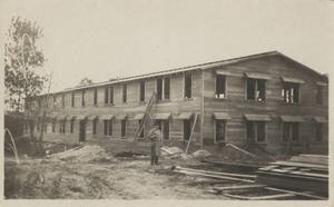 Construction of the World War I barracks (1918)