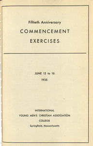 Springfield College Commencement program (1935)