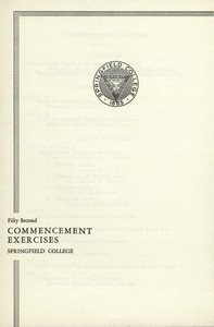 Springfield College Commencement program (1938)