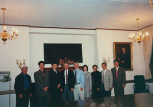 Visitors from Sun Yat-sen University in Springfield College President's office (2000)