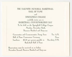 Basketball commemoration day invitation