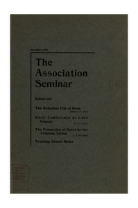 The Association Seminar (vol. 11 no. 2), November, 1902
