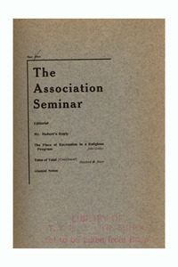 The Association Seminar (vol. 22 no. 8), May 1914