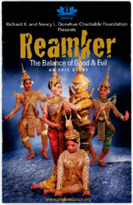Program for Angkor Dance Troupe's "Reamker: The Balance of Good and Evil," 2015