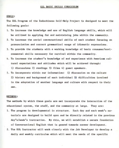 ESL Basic Skills Curriculum, 1981