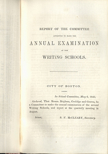 School Committee Annual Reports and Documents