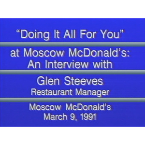 "Doing it all for you" at Moscow McDonald's